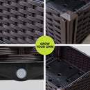 Green Fingers Garden Bed 120x40x36cm PP Planter Box Raised Container Growing Herb-5