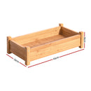 Green Fingers Garden Bed 65x33x16cm Wooden Planter Box Raised Container Growing-2