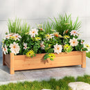 Green Fingers Garden Bed 65x33x16cm Wooden Planter Box Raised Container Growing-7