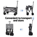 Gardeon Garden Cart with Cargo Net Grey-6