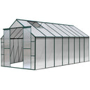 Green Fingers Greenhouse 5.1x2.44x2.1M Aluminium Polycarbonate Green House Garden Shed-1