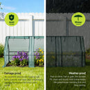 Green Fingers Mini Greenhouse 240x90x90cm Steel Frame PE Cover Outdoor Shelter-2