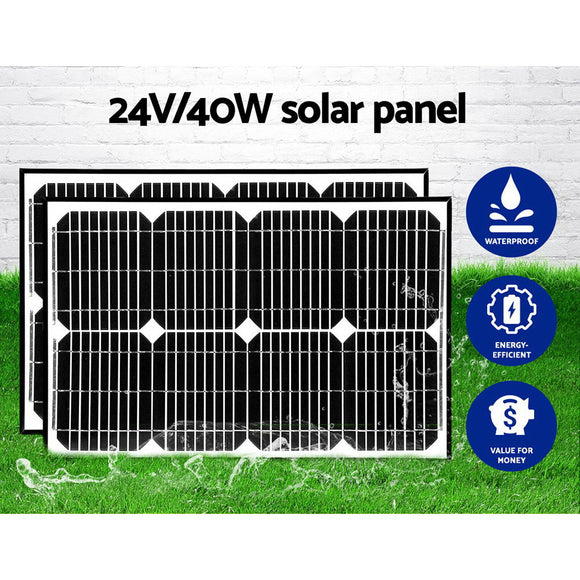 LockMaster Dual Swing Gate Opener 800KG 40W Solar Panel