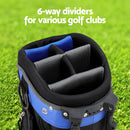 Everfit 6 Way Dividers Golf Bag Stand Insulated Carry Bag Zippered Rain Cover-5