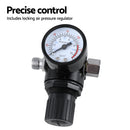 Giantz 2PC HVLP Spray Gun Paint Gun Gravity Feed 0.8mm 1.4,mm Nozzles Included-6