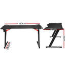 Artiss Gaming Desk Computer Desks LED Light 140CM-2