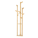 Artiss Clothes Rack Airer Coat Stand 9 Hooks Bamboo-3