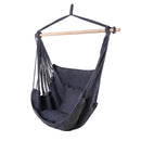 Gardeon Hammock Chair Outdoor Camping Hanging Hammocks Cushion Pillow Grey-1