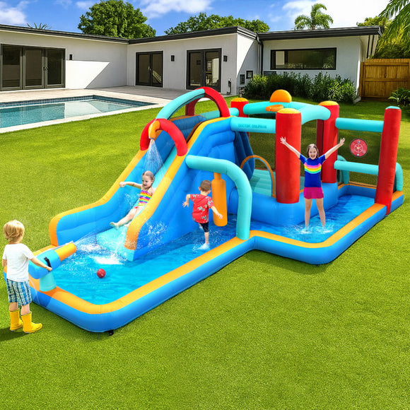Kids Inflatable Water Slide Splash Pool Park Jumping Castle Bounce 615X322CM