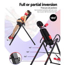 Everfit Inversion Table Gravity Exercise Inverter Back Stretcher Home Gym Black-5