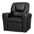Keezi Kids Recliner Chair PU Leather Sofa Lounge Couch Children Armchair Black-1