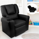 Keezi Kids Recliner Chair PU Leather Sofa Lounge Couch Children Armchair Black-7