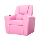 Keezi Kids Recliner Chair PU Leather Sofa Lounge Couch Children Armchair Pink-1