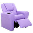 Keezi Kids Recliner Chair Purple PU Leather Sofa Lounge Couch Children Armchair-3