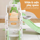 Keezi Kids Slide Swing Set Basketball Hoop Ring Football Outdoor Toys 140cm Green-6