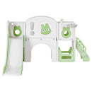 Keezi Kids Slide Swing Set Ball Hoop Rings Football Outdoor Toys Green-4