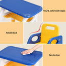 Keezi Kids Table and Chair Set HDPE Toddler Activity Play Set Blue/Yellow-5