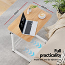 Artiss Laptop Desk Table Adjustable 60CM Light Wood-5