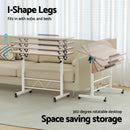 Artiss Laptop Desk Table Adjustable 80CM Light Wood-5