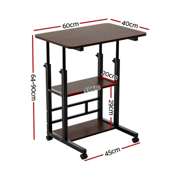 Artiss Laptop Desk Height Adjustable Mobile Workstation Computer Desks 60CM - 0
