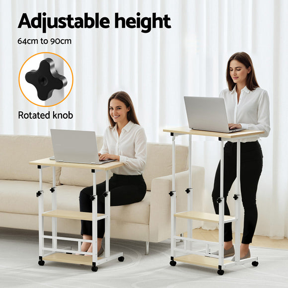 Artiss Laptop Desk Height Adjustable Mobile Workstation Computer Desks 60CM