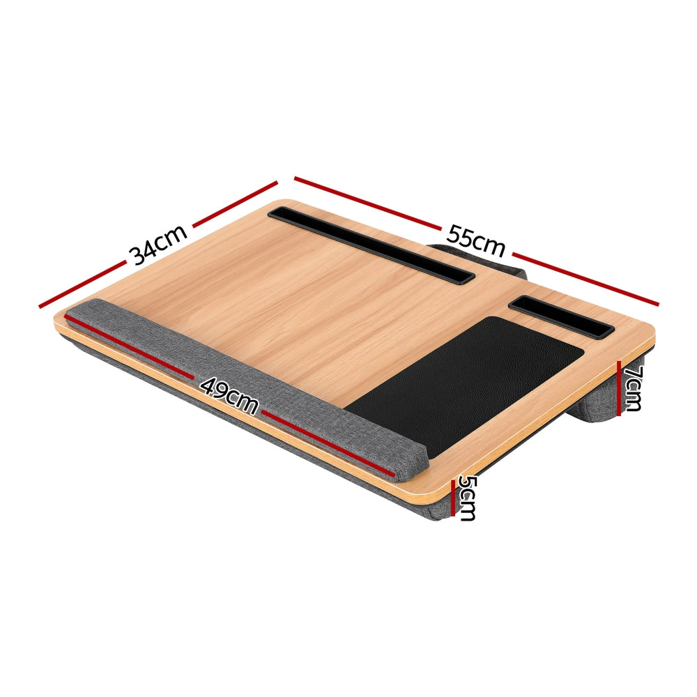 Artiss Lap Desk Laptop Desks Portable w/ Wrist-rest Phone Slot Mouse Pad 55CM - 0