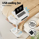 Artiss Laptop Desk Table Fan Cooling White 60CM-4