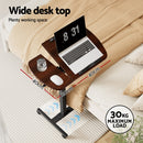 Artiss Laptop Desk Table Fan Cooling Walnut 60CM-4
