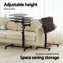 Artiss Laptop Desk Table Fan Cooling Walnut 60CM-5