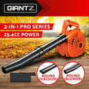 Giantz 25.4cc Petrol Leaf Blower Vacuum 2-in-1 Garden Vac Mulcher Blower Orange-2