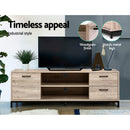 Artiss TV Cabinet Entertainment Unit 132cm Pine Tania-5