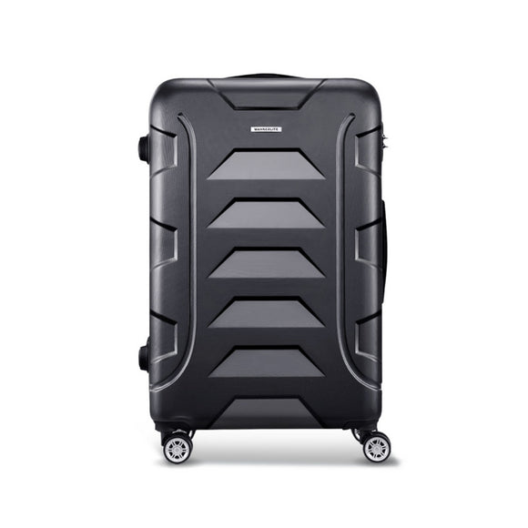 Wanderlite 28" 75cm Luggage Trolley Travel Suitcase Set TSA Hard Case Lightweight Strap