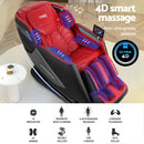 Livemor 4D Massage Chair Electric Recliner Home Massager Red-4