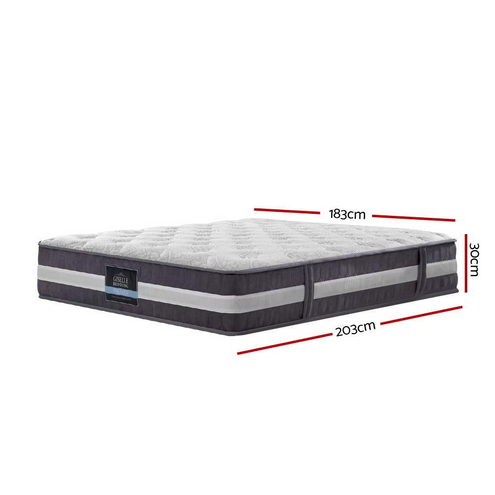 Giselle Bedding 30cm Mattress Pocket Spring King - 0
