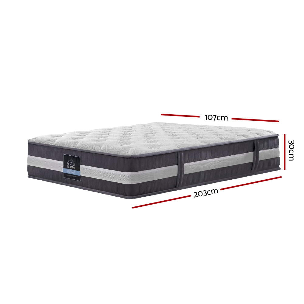 Giselle Bedding 30cm Mattress Pocket Spring King Single - 0