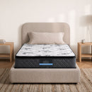 Giselle Bedding Single Mattress 24cm Pillow Top Bonnell Spring Egg Crate-1