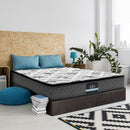 Giselle Bedding Single Mattress 24cm Pillow Top Bonnell Spring Egg Crate-7