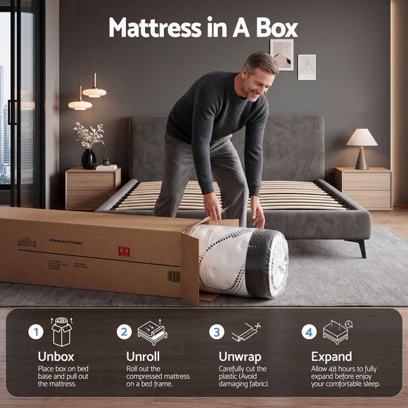 Giselle Bedding 32cm Mattress Euro Top Queen
