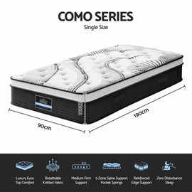 Giselle Bedding 32cm Mattress Euro Top Single - 0