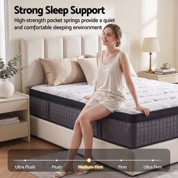 Giselle Bedding 34cm Mattress 9 Zone Latex Foam Double