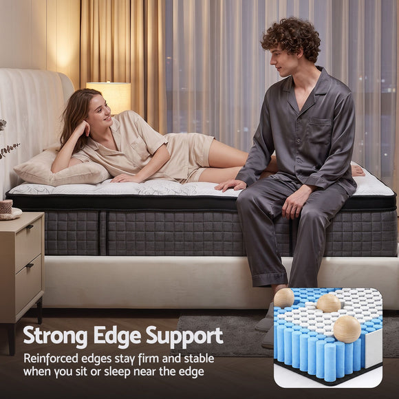 Giselle Bedding 34cm Mattress 9 Zone Latex Foam King