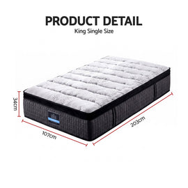 Giselle Bedding 34cm Mattress 9 Zone Latex Foam King Single - 0