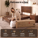 Giselle 25cm King Single Hybrid Mattress Soft Knitted Fabric Edge Support Gel Foam-9