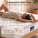 Giselle 30cm Double Spring Mattress Tencel Cover 5-Zone Firm Back Support-3