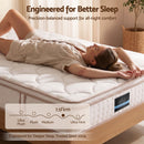 Giselle 30cm King Single Spring Mattress Tencel Cover 5-Zone Firm Back Support-3