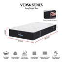 Giselle King Single Reversible Spring Mattress Cashmere Cover Gel Foam Firm 35cm-2