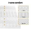 Giselle Bedding Memory Foam Mattress Topper 7-Zone Airflow Pad 8cm Double White-5