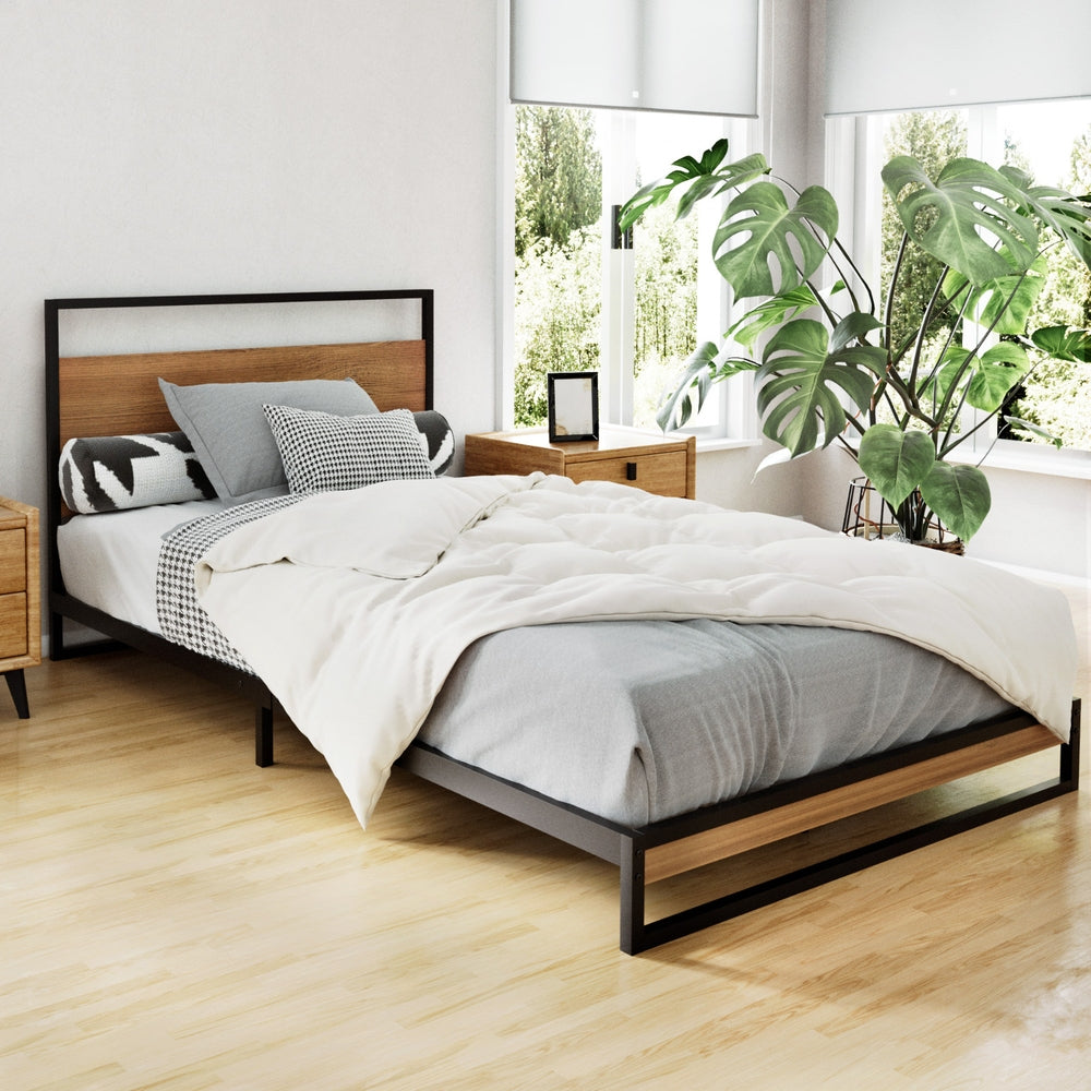 Artiss Bed Frame Metal Bed Frame DANE - King Single - 0
