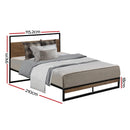 Artiss Bed Frame Metal Bed Frame DANE - King Single-3