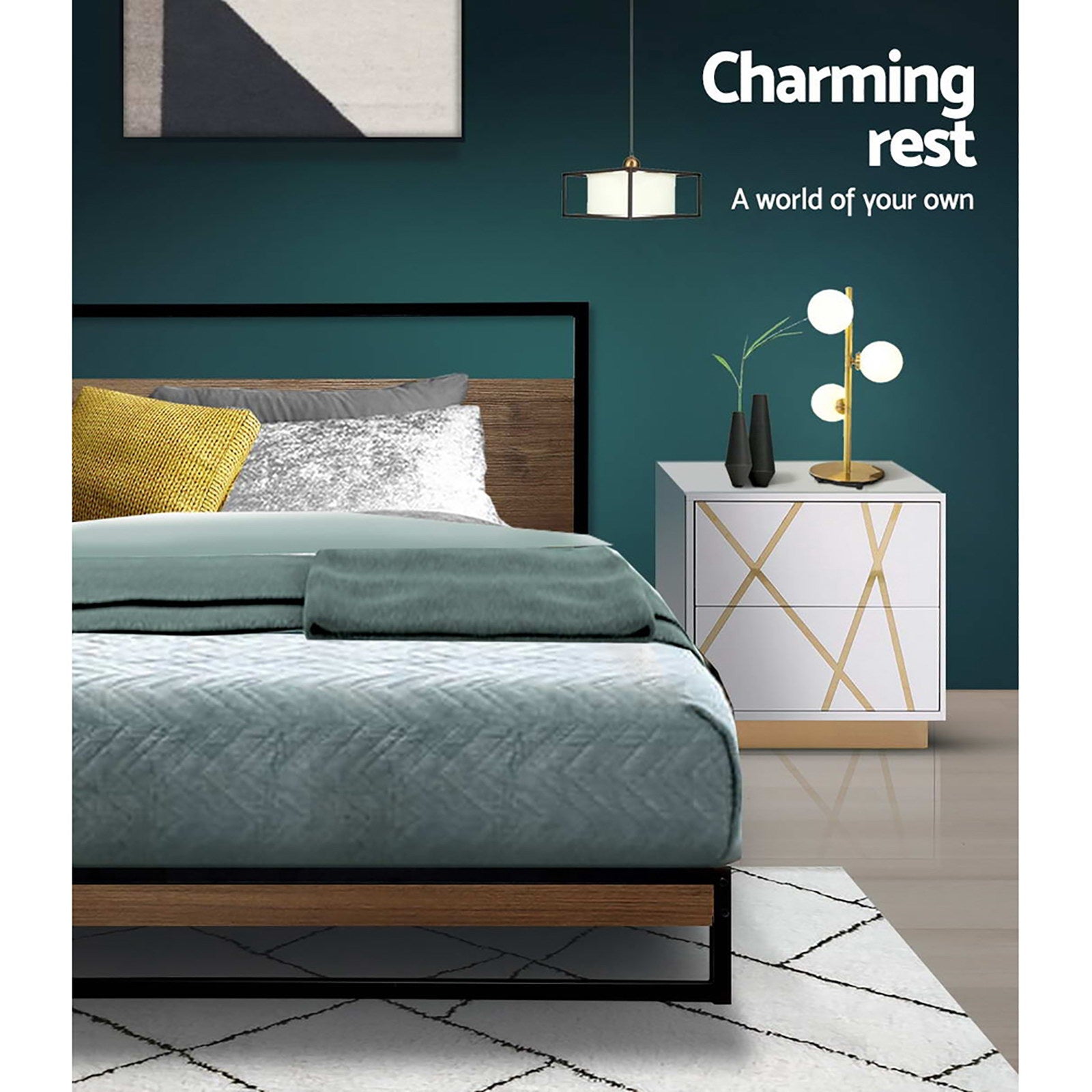 Artiss Bed Frame Single Size Metal Bed Frame DANE